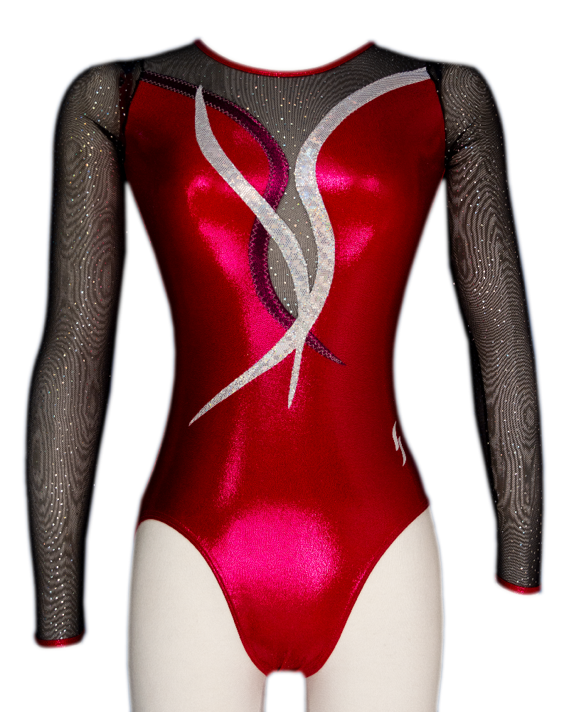 Clubturnpakje Kelly-03, metallic roze en zwart