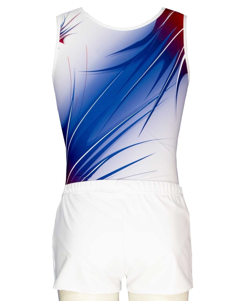 Turnhemd Nico-02, wit, blauw en rood – weergave 4