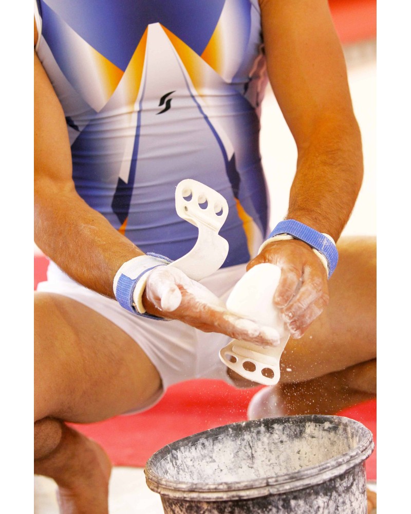Boys' Gymnastics Leotard Marco-02, sky blue, royal blue and yellow – view 4