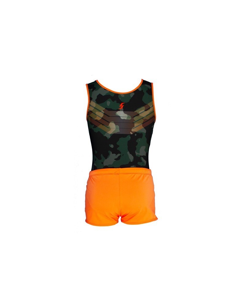 Turnhemd Marius-03, militaire camouflage, oranje bies – weergave 4