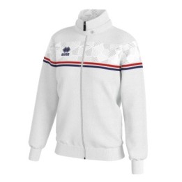 Gymnastics Track Jacket DIANA-01, white with red and navy stripes