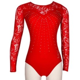 Justaucorps de gym Naomi-04, rouge