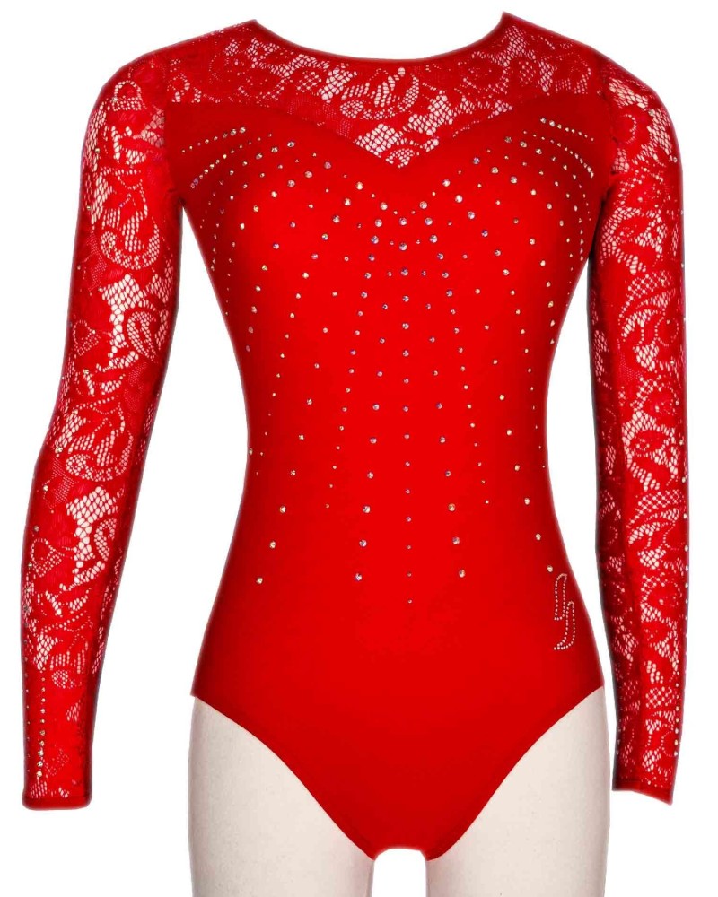 Gymnastics Leotard Naomi-04, red