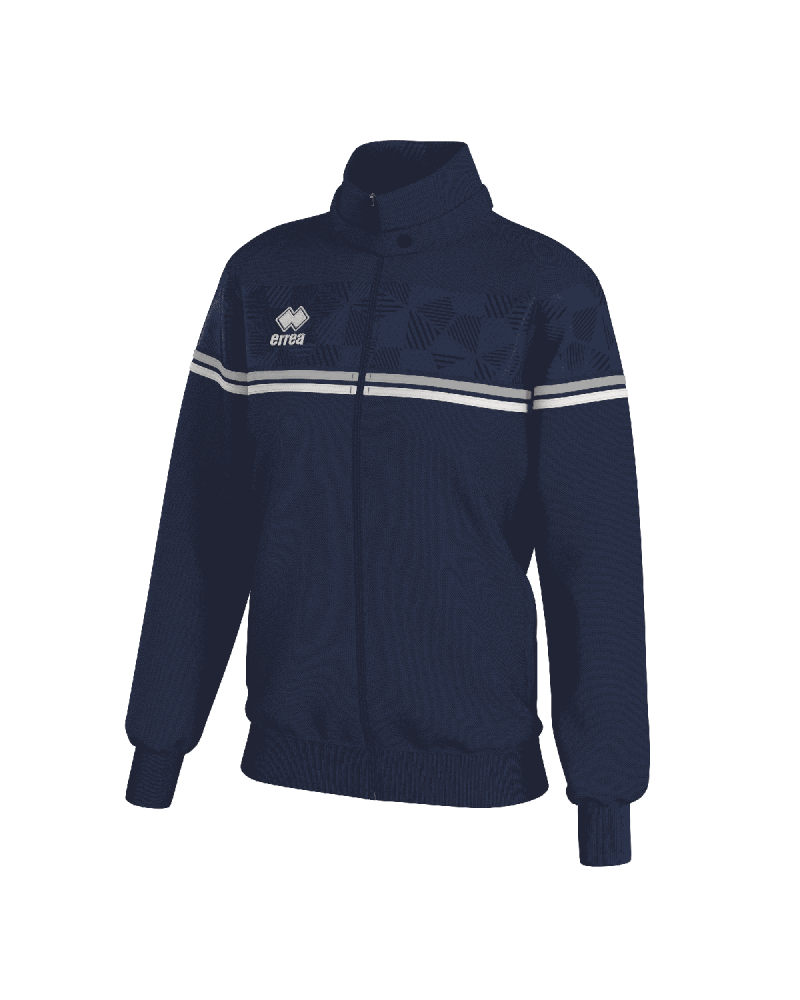 Trainingsjacke Turnen DIANA-02, Marineblau mit weißen und grauen Streifen