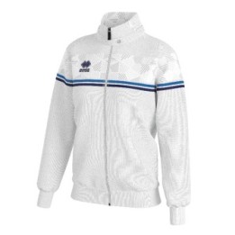 Gymnastics Track Jacket DIANA-03, white with blue stripes