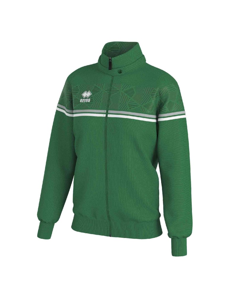 Trainingsjas turnen DIANA-07, groen met witte strepen