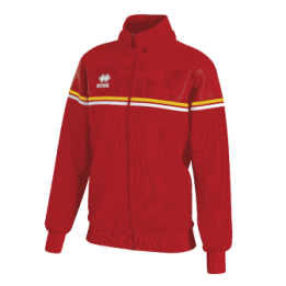 Trainingsjacke Turnen DIANA-08, Rot mit gelben und weißen Streifen