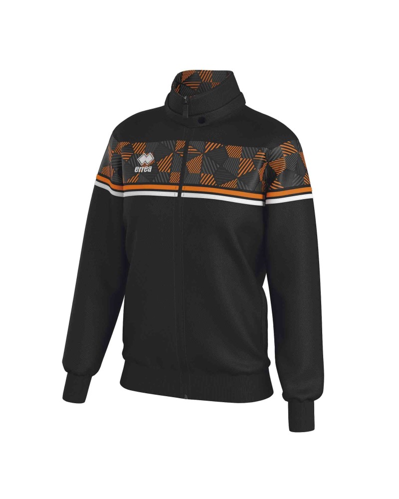 Gymnastics Track Jacket DIANA-09, black with an orange camouflage panel