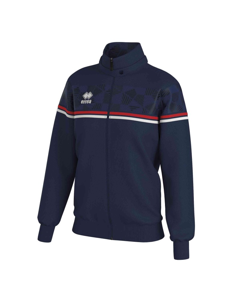 Gymnastics Track Jacket DIANA-11, navy with red and white stripes