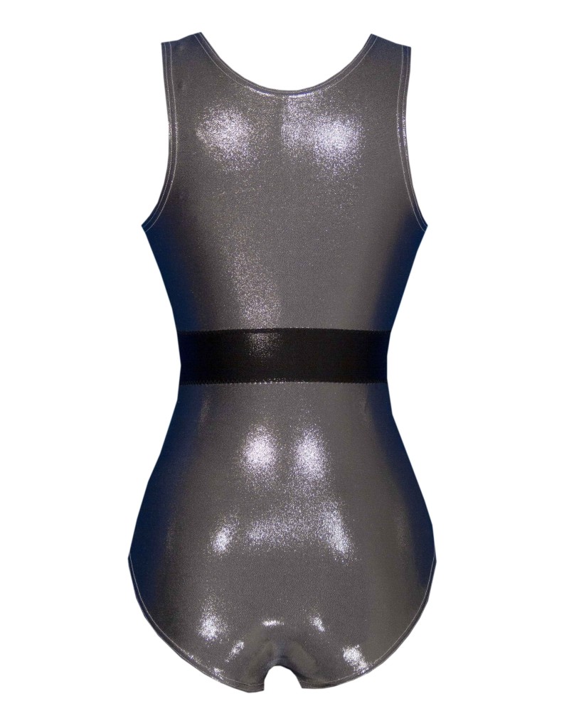 Turnpakje Olga-03 (club), wit, zwart en metallic grijs – weergave 3