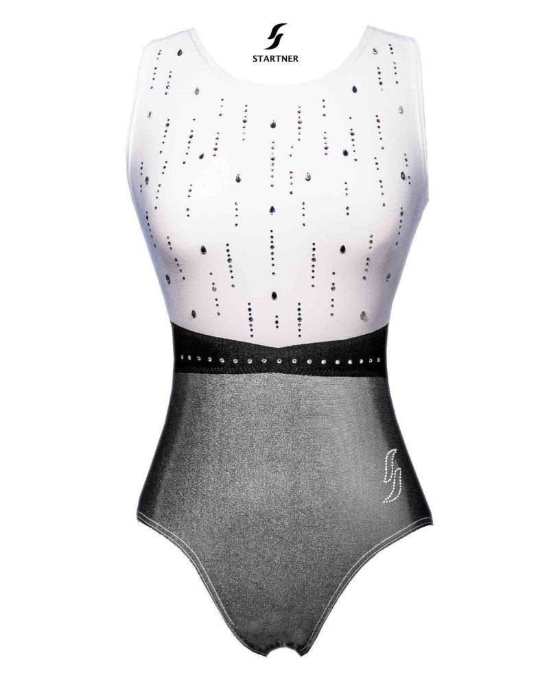 Turnpakje Olga-03 (club), wit, zwart en metallic grijs