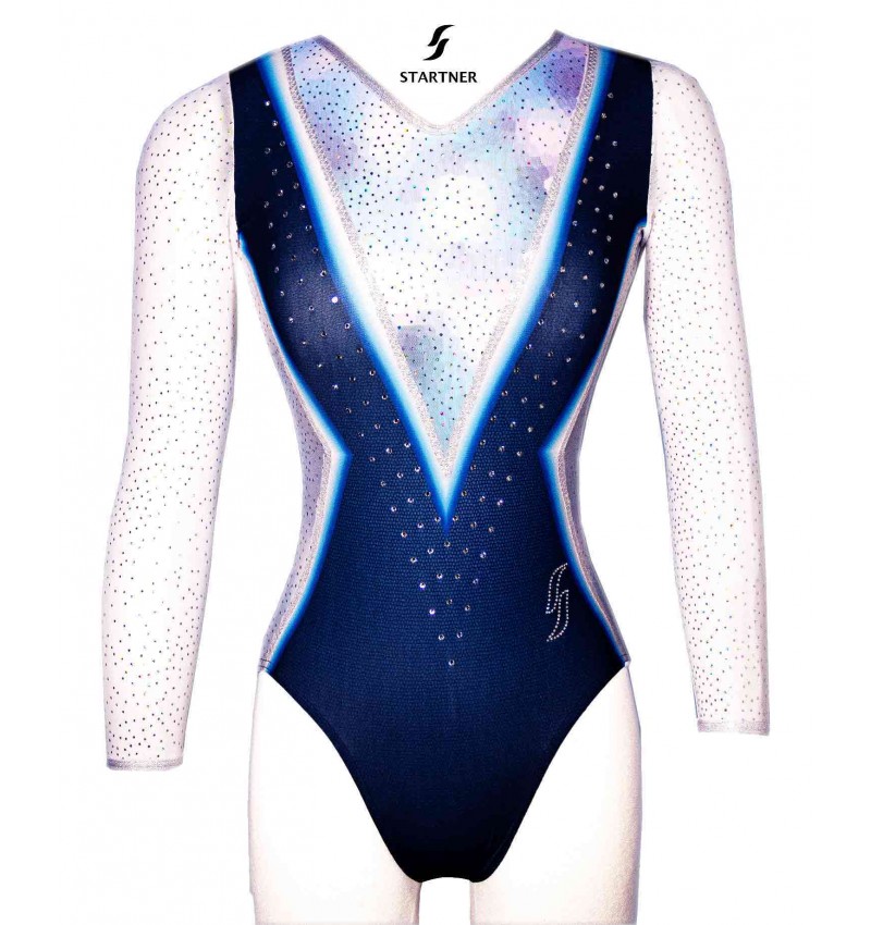 Justaucorps De Danse Fille Paillettes Et Pompons - Tenue Ballet, Latine, Gymnastique, Manches Longues, Boutons Pression