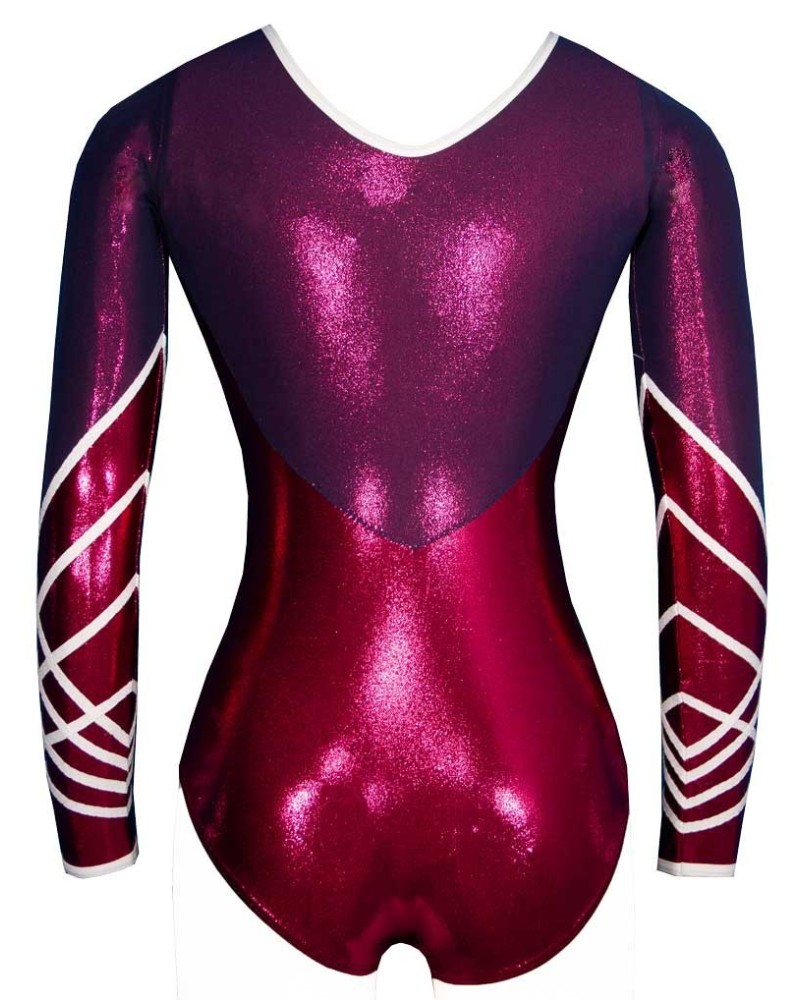 Turnpakje Pomme-01, kleurverloop bordeaux–fuchsia – weergave 3