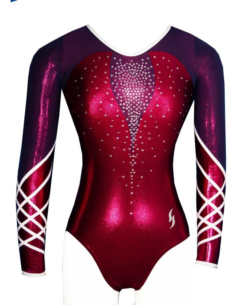 Turnanzug Pomme-01, Farbverlauf Bordeaux–Fuchsia – Ansicht 2