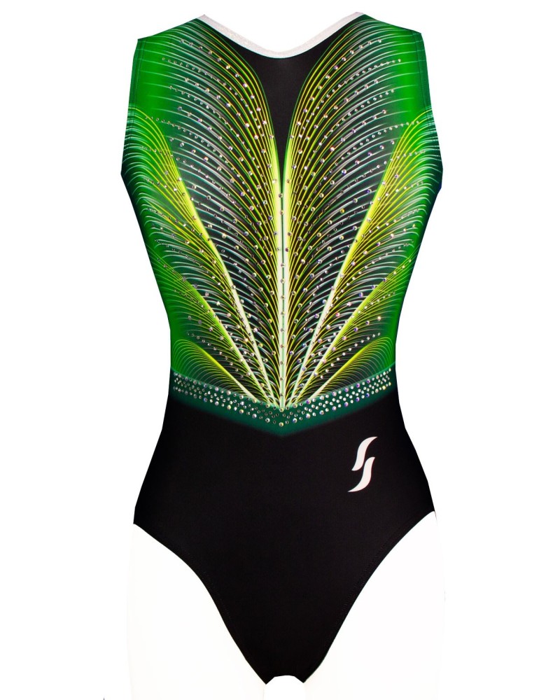 Turnpakje Sara-02, fel groen en zwart