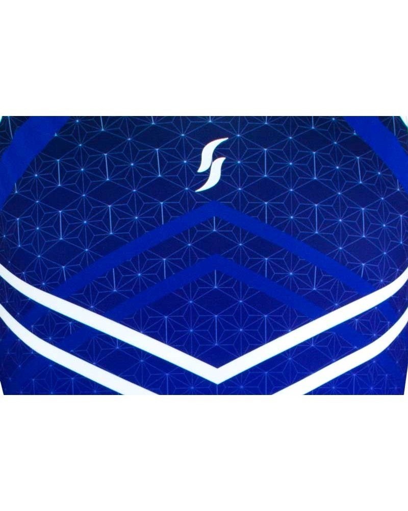 Body da ginnastica maschile Ray-01, blu royal e bianco – vista 4