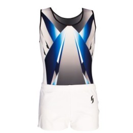 Turnhemd Marco-01, zwart, wit en blauw