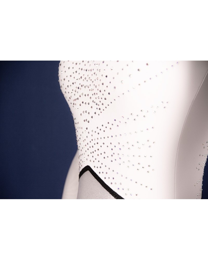 Body da ginnastica Tulipe-01, bianco e argento – vista 4