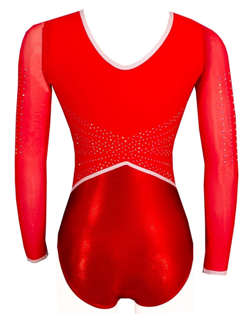 Body da ginnastica Tulipe-02, rosso brillante – vista 3
