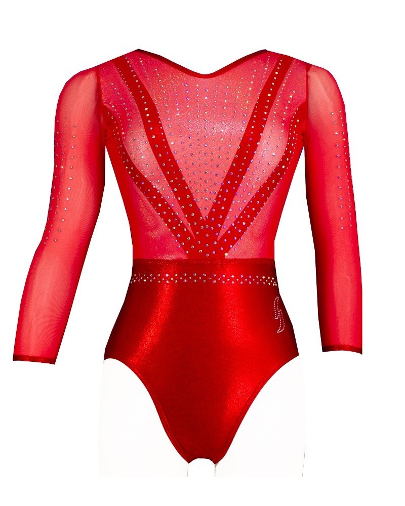 Maillot de gimnasia Victoire-03, rojo brillante