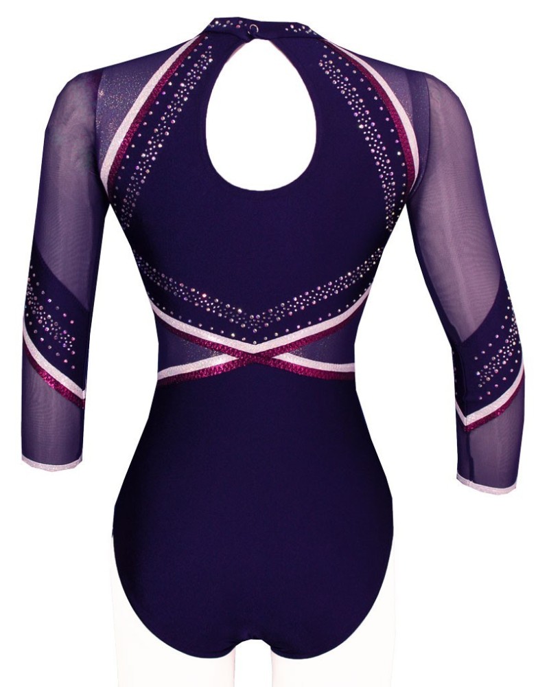 Gymnastics Leotard Venise-03, deep blue – view 4