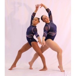 Justaucorps de gym Venise-03, bleu profond