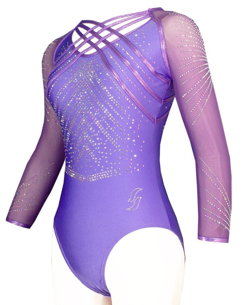 Maillot de gimnasia Anastasia-02, malva liso