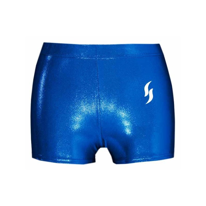 Short bleu roi métallisé