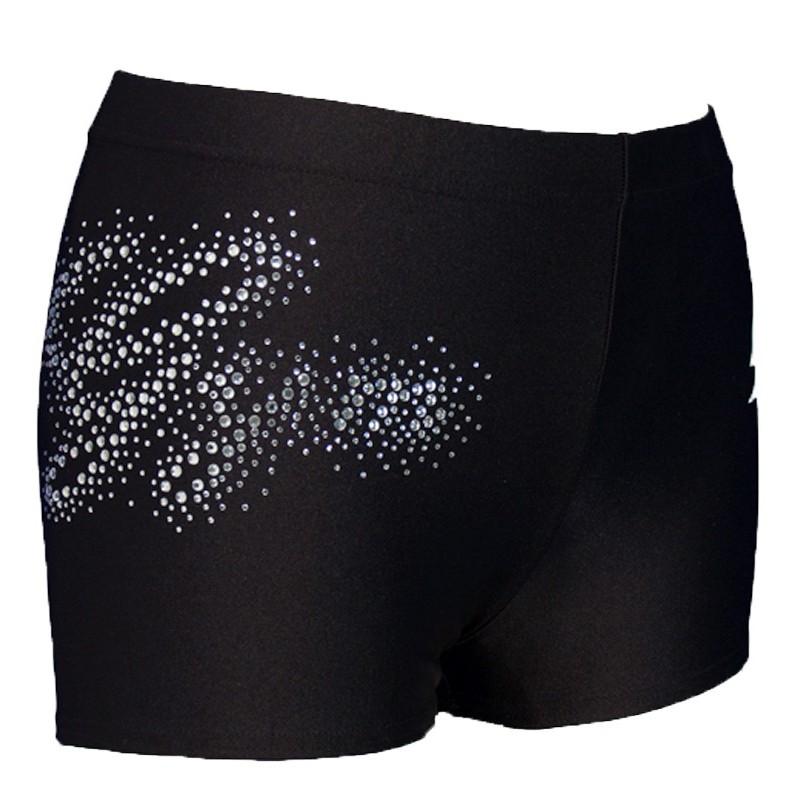 Short noir strassé