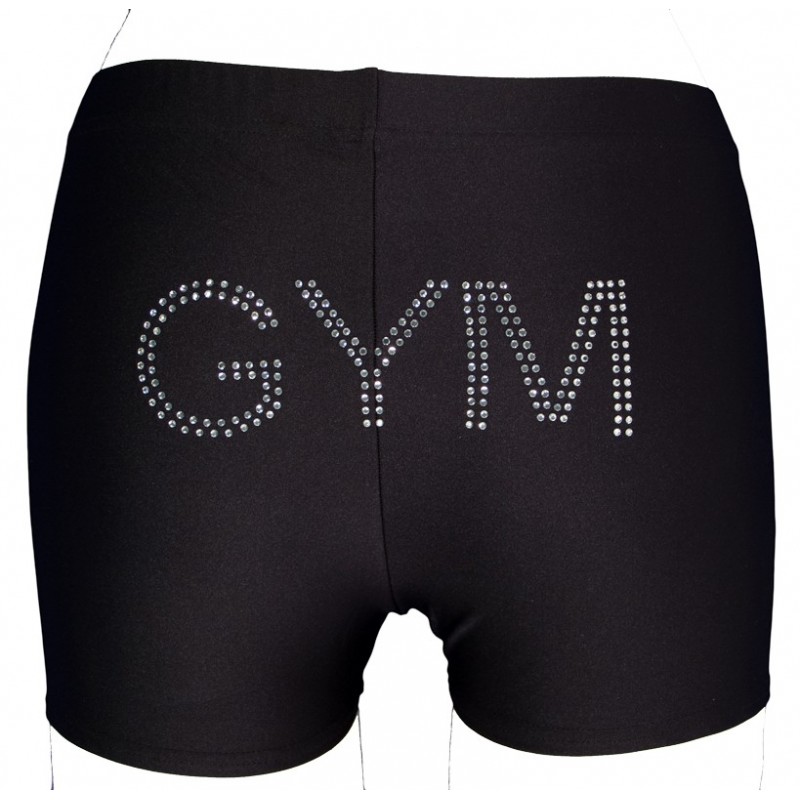 Short noir strassé