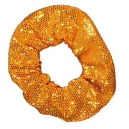 Metallic scrunchie oranje