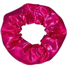 Fuchsia Metallic Scrunchie