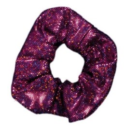 Metallic scrunchie fuchsia 2
