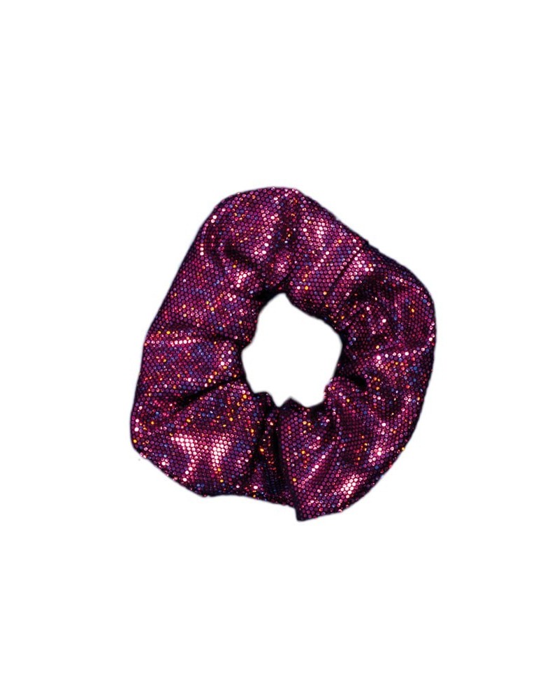 Metallic scrunchie fuchsia 2