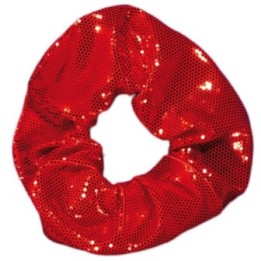 Red Metallic Scrunchie