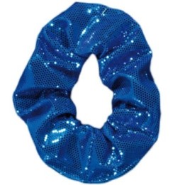 Metallic scrunchie koningsblauw
