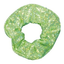 Green Metallic Scrunchie