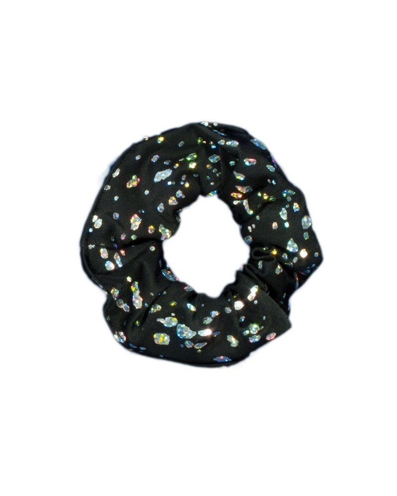 Scrunchie zwart-zilver metallic