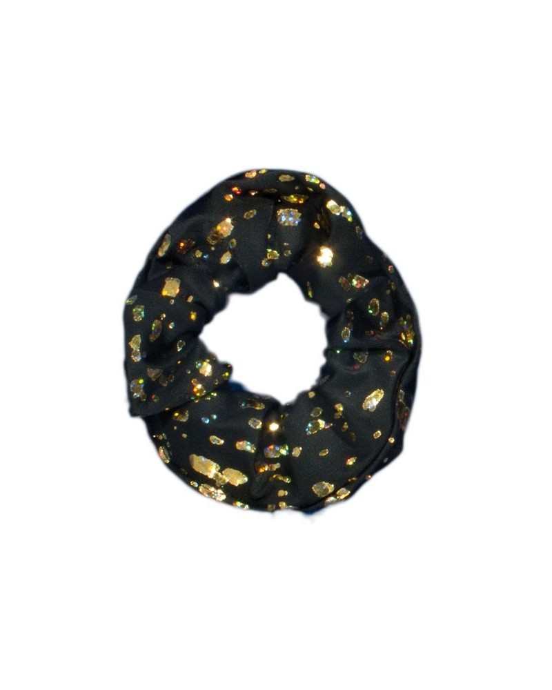 Black & Gold Metallic Scrunchie