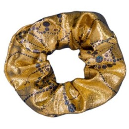 Scrunchie cipria oro con arabesco