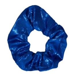 Glans-scrunchie koningsblauw