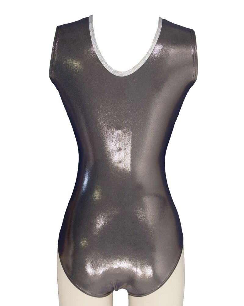Body da ginnastica Gwen grigio, grigio metallizzato – vista 2