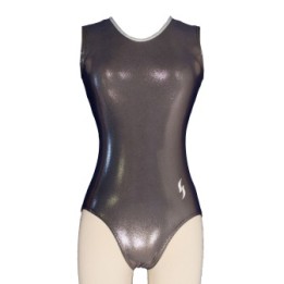 Gymnastics Leotard Gwen Grey, metallic grey