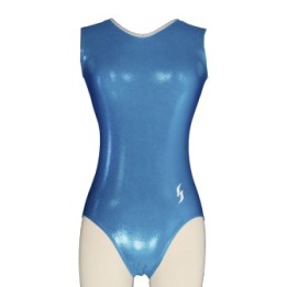 Justaucorps de gym Gwen turquoise, turquoise métallisé