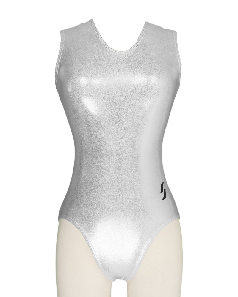 Gymnastics Leotard Gwen Silver, metallic silver
