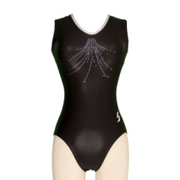 Maillot de gimnasia Gwenfe negro, negro metalizado