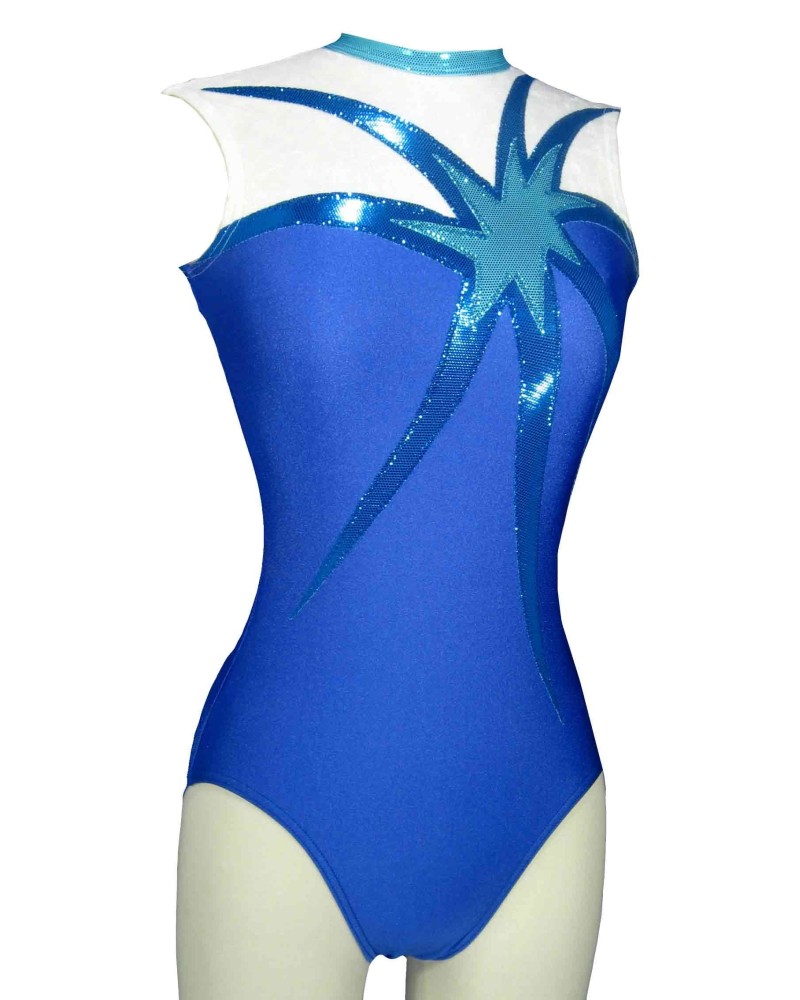 Club Gymnastics Leotard Beatrice-01, royal blue