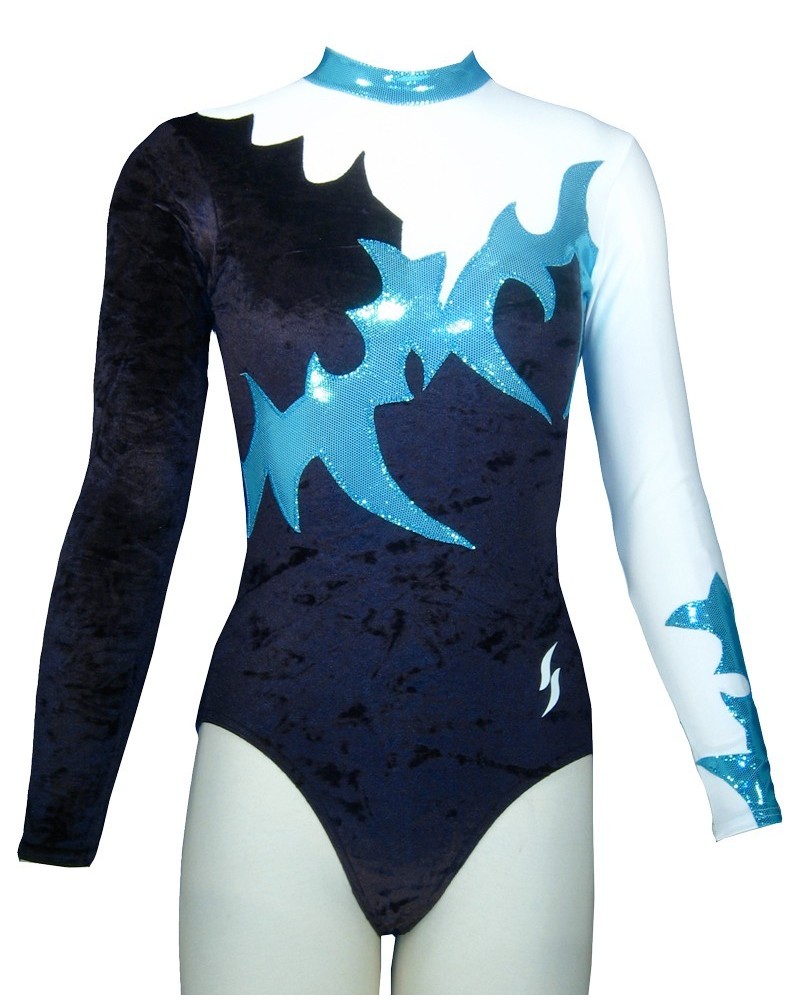 Clubturnpakje Clara-01, marineblauw, wit en turquoise