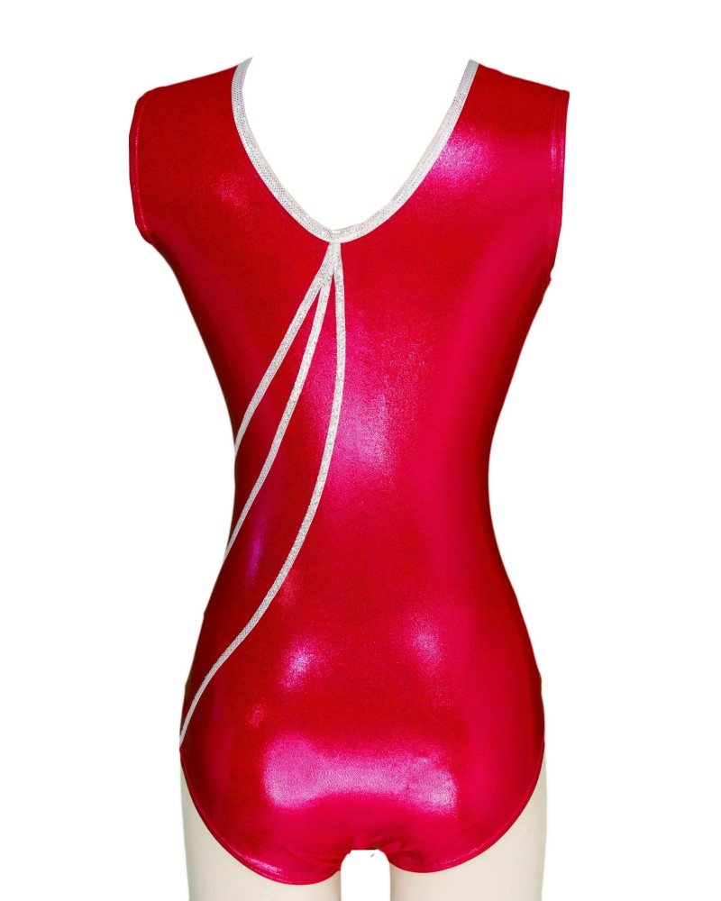 Club Gymnastics Leotard Jacinthe-02, metallic red – view 2