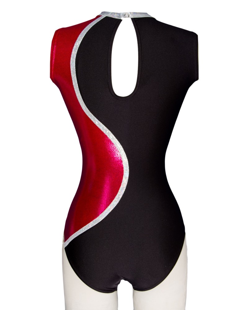 Vereinsturnanzug Elise-08, Schwarz und Rot – Ansicht 2